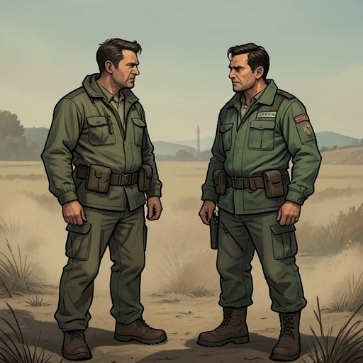 Lawson and Haydar's Uneasy Partnership from "The Shepherd". This thread follows Lawson and Haydar from skeptical introduction through dangerous cooperation to a final act of respect for the woman they bring home.