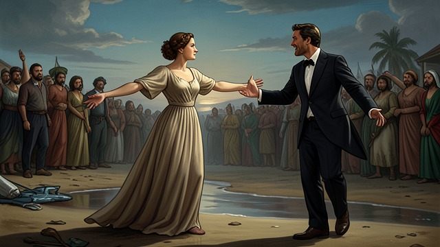 A Clash of Manners from "Last and First Men". The Beach Interruption Divergent responses The Chinese envoy responds to the Daughter of Man with aesthetic admiration, while the American dismisses her nudity…