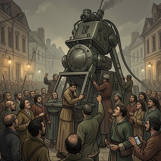 The Energy Faith’s Rise and Fall from "Last and First Men". This flow follows the transformation of scientific prestige into a religion of motion, its institutional dominance, and its collapse when material power fails.