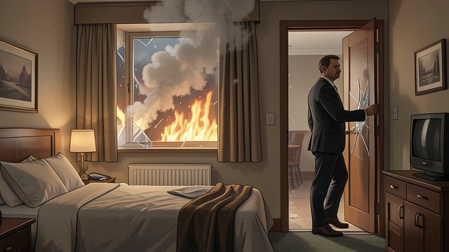 The Radine Room Explodes from "Wasp". A Hideout Destroyed The trap is sprung Investigators search Mowry’s hotel room and try to open his specially trapped case.