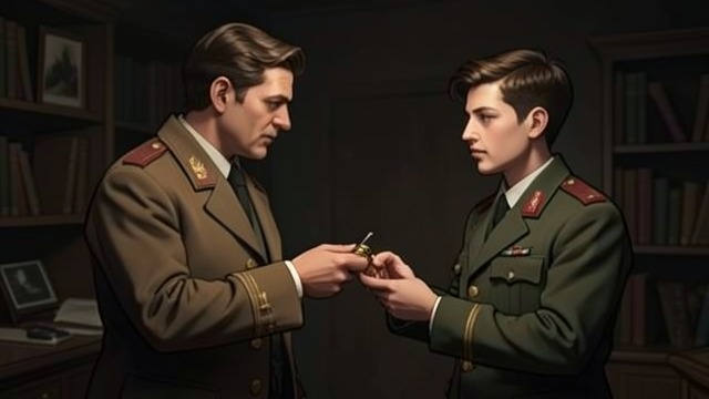 The Farewell at Training from "Wasp". A Parting Without Ceremony A dangerous posting Wolf visits Mowry after training and tells him that his destination will remain secret until the final journey.