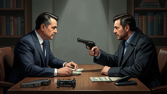 Arhava’s Suspicion from "Wasp". An Introduction at Gunpoint The follower confronted Butin Arhava realizes Mowry has followed him and points a stolen weapon across the table.