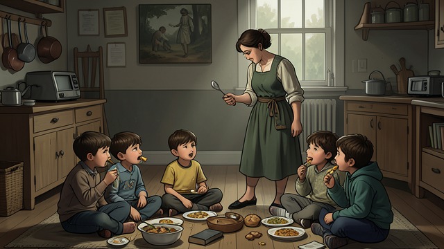 The Slow Eaters Gather from "Kim Ji-young, Born 1982". The Slow Eaters Gather A Day of Accumulated Frustration After a tense day of classroom punishments, the teacher again hit students’ trays and demanded that the…