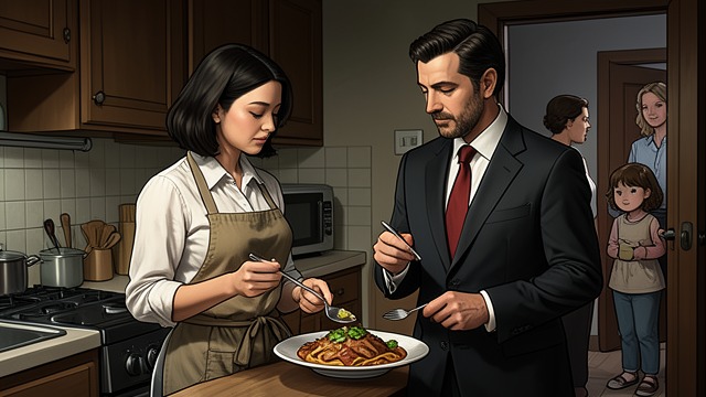 A Holiday Confrontation from "Kim Ji-young, Born 1982". A Holiday Confrontation Invisible Work Exposed During a visit to Jung Daehyun’s family, Kim Jiyoung helps prepare and serve holiday meals.