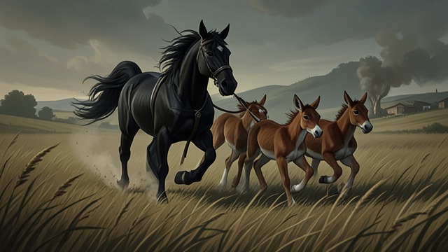 Distant Hounds from "Black Beauty". Distant Hounds The Sound of Pursuit Black Beauty and the young colts hear the hounds crossing nearby fields.