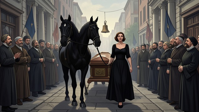 A Lesson Remembered from "Black Beauty". A Lesson Remembered Mourning Procession Black Beauty watches the funeral procession for the young rider.