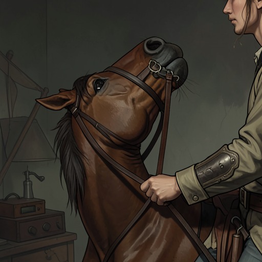 The Check-Rein Dispute from "Black Beauty". The repeated use of restrictive reins develops from a fashionable convention into a source of pain, resistance, and public moral argument.
