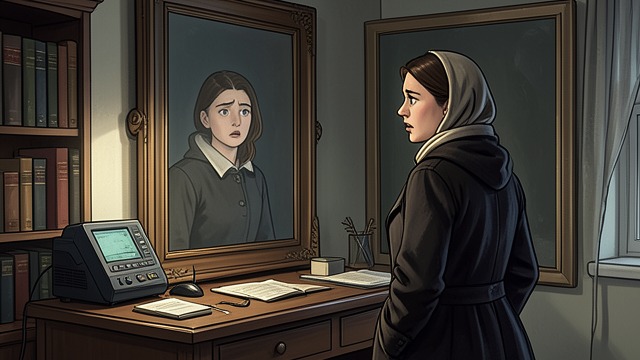 Recognition in the Mirror from "Other People". Recognition in the Mirror The Past Becomes Present After Jamie’s collapse, Mary sees the face behind the mirror and recognizes Amy as herself.