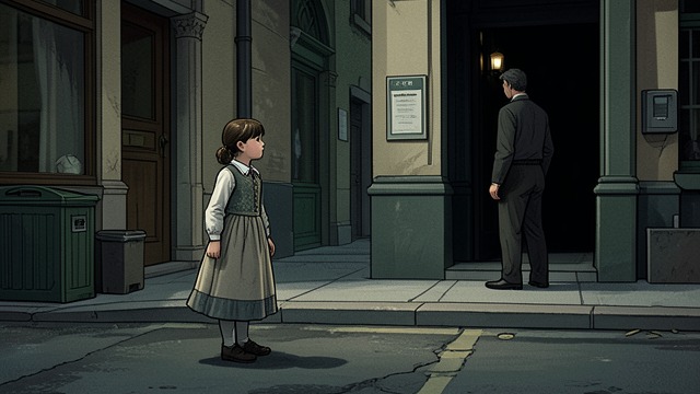 The Hesitation at the Road from "Other People". The Hesitation at the Road A Choice Unmade Young Amy reaches the end of the path and pauses before crossing the road, looking in both directions.