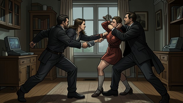 The Attack from "Other People". The Attack Intruders Arrive Jock and Trev come to the house intending to harm its occupants and seize Mary.