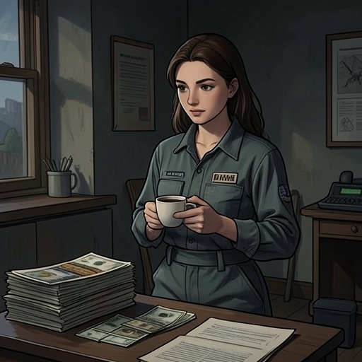 Money and the Café from "Other People". This flow traces Mary’s first wage-earning life and the way paid work brings routine, belonging, and dependence.