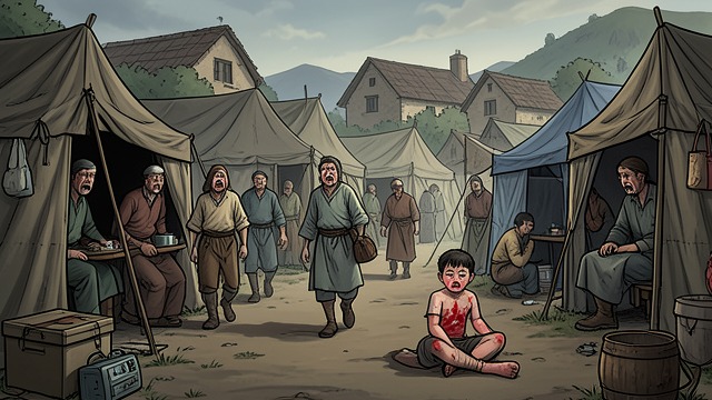 The Tribe Under Strain from "Earth Abides". The Tribe Under Strain Care and contagion The healthy struggle to nurse the sick while boiling water and closing contaminated latrines.