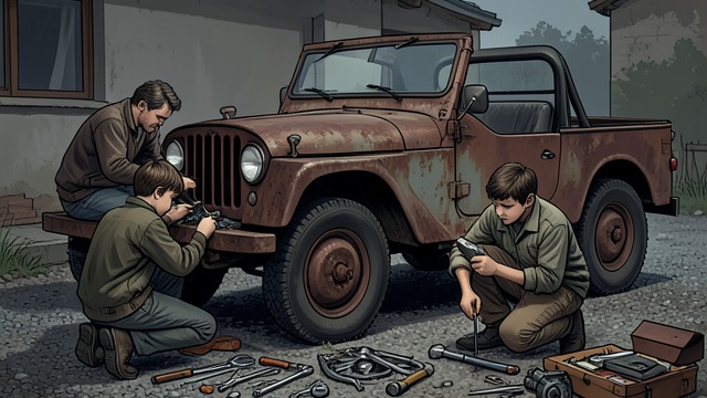 Skills Outlive Machines from "Earth Abides". Skills Outlive Machines Practical knowledge tested Isherwood Williams and the boys revive a jeep through inspection, parts, and repeated attempts.