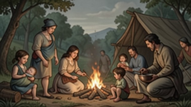 The First Children from "Earth Abides". The First Children A growing circle The births of John and Mary give the household a new center.