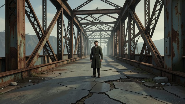 The Bridge Outlasts Its Makers from "Earth Abides". The Bridge Outlasts Its Makers A monumental remnant The Bay Bridge remains recognizable long after traffic and maintenance cease.