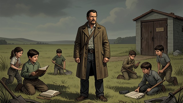 School Meets Resistance from "Earth Abides". School Meets Resistance Lessons without context Isherwood Williams tries to teach reading, arithmetic, history, and geography.