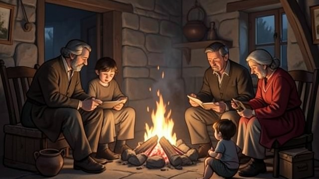 The Children Arrive from "Earth Abides". The Children Arrive A household expands John and Mary are born, followed by other children as survivors join the household.