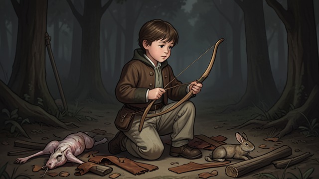 A Primitive Weapon from "Earth Abides". A Primitive Weapon Teaching through play After abandoning formal lessons, Isherwood Williams makes a bow from local wood and rawhide.