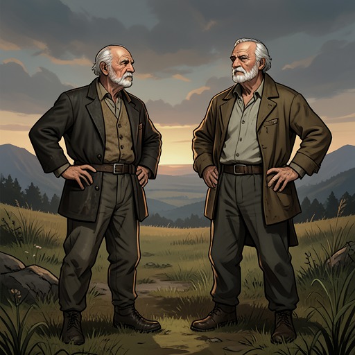 The Old Men of the First Generation from "Earth Abides". This flow traces George and Maurine’s practical stability and the eventual disappearance of the original survivors.