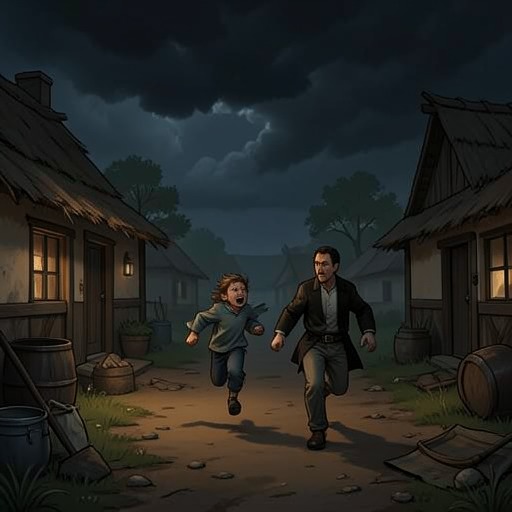 The Outsider and the Epidemic from "Earth Abides". This flow traces how a distant encounter introduces danger into an isolated community and exposes the risks of both isolation and contact.