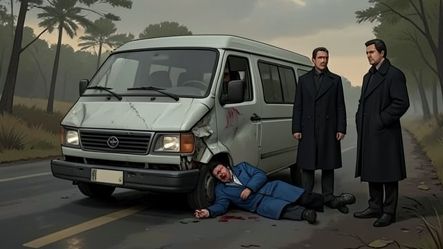 A Crash and a Warning from "Panic Room". A Crash and a Warning A wrecked van Dale’s vehicle leaves the road and he is taken to hospital with serious injuries.