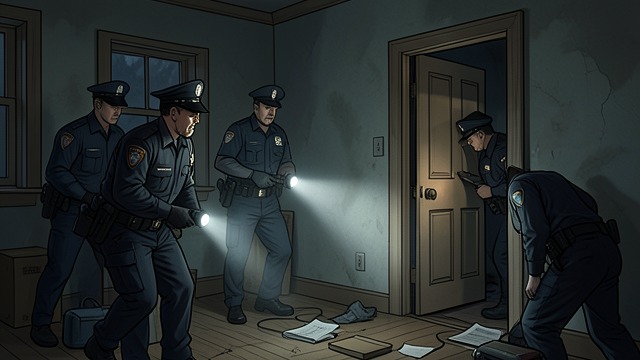 The Secret Is Exposed from "Panic Room". The Secret Is Exposed Investigators arrive Police and forensic staff search Wortalleth West after the violent events.
