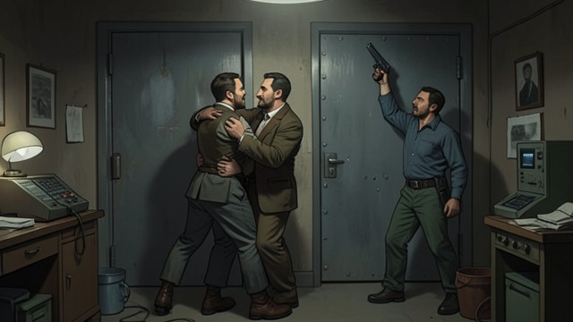 French’s Search Becomes a Hostage Crisis from "Panic Room". French’s Search Becomes a Hostage Crisis From investigation to coercion French and Zlenko hold Fran to force Don to reveal the location of the money.