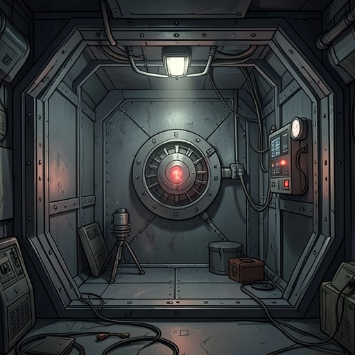 The Sealed Room and Its Secret from "Panic Room". This flow follows the concealed chamber from architectural puzzle to the mechanism threatening a mass-casualty catastrophe.