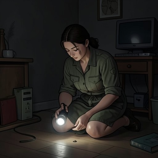 Glenys’s Quiet Courage from "Panic Room". This flow traces Glenys’s practical care for Blake and her decisive intervention when the house becomes a crime scene.