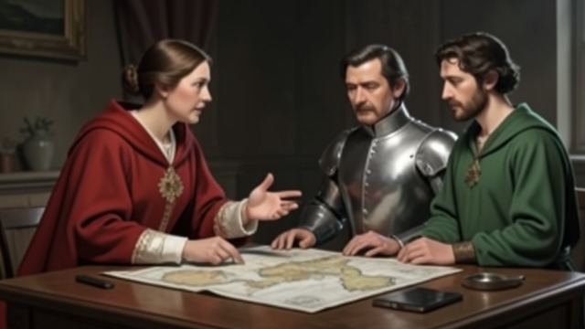 A Marriage Arranged from "Mabinogion". Luned Advocates for Owain A widow needs protection Luned tells the Countess that a ruler must defend her lands and that a knight from Arthur’s court can…
