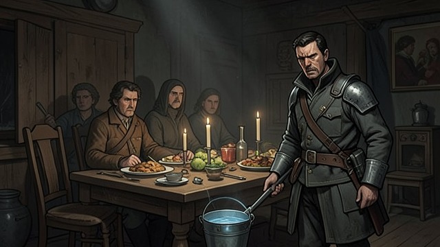 The Stolen Provisions from "Mabinogion". The Last Plague Exposed A watch against sleep Llevelys identifies a magician who steals food while making everyone sleep.