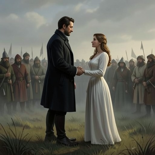 Pwyll and Rhiannon’s Marriage from "Mabinogion". This flow follows Pwyll’s pursuit of Rhiannon from their uncanny meeting through courtship, a threatened marriage, and the birth of their son.