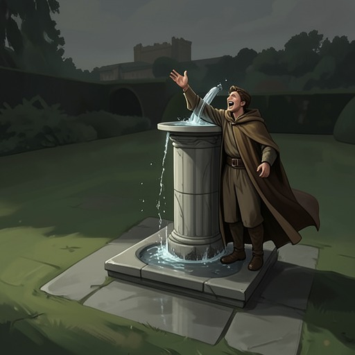 Owain and the Fountain from "Mabinogion". This flow follows Owain’s victory at the Fountain, his marriage, separation from its court, and eventual recovery of his honor and relationships.