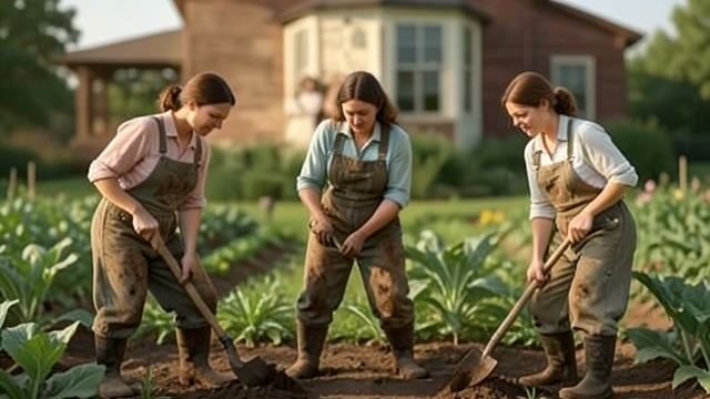 The Garden in Berkeley from "American Woman". The Garden in Berkeley Growing Food Together Jenny, Pauline, and their companions plant vegetables behind their building and share the harvest.