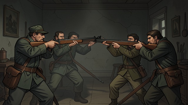 Wooden Weapons from "American Woman". Wooden Weapons A Substitute Arsenal With real guns unavailable, Juan makes wooden replicas and uses them in training.