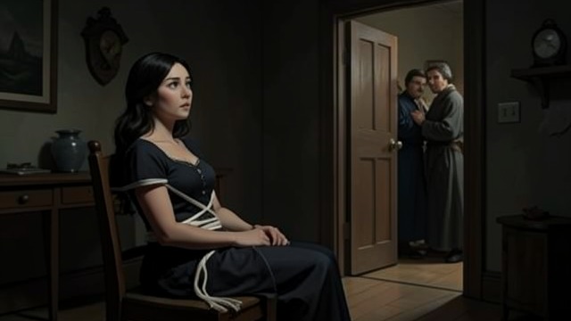 A Captive in the Closet from "American Woman". A Captive in the Closet Bound and Blindfolded Pauline is held captive, isolated from the world and dependent on her captors for basic care.