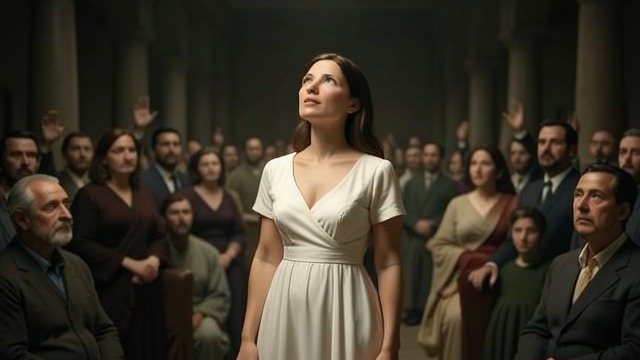 The Public Declaration from "American Woman". The Public Declaration A New Allegiance Pauline announces that she will remain with her captors, whom she calls her new family.