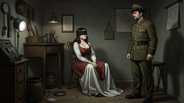 A Captive’s Fear from "American Woman". A Captive’s Fear Dependence and Isolation Pauline is blindfolded and confined, relying on the cadre for movement, food, and care.