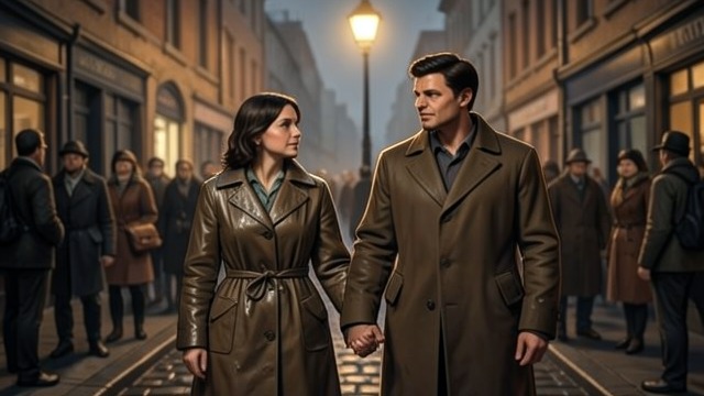 Standing Together from "Homunculus". Affection Made Visible A public reunion After the night’s dangers, Powers and Nell stand hand in hand among their friends.