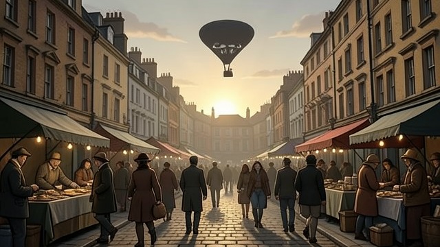 Markets and Street Trade from "Homunculus". A City at Work Commerce before dawn Costermongers, fish sellers, flower girls, ragpickers, and vendors fill London’s streets and markets.