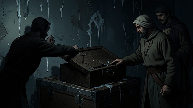 Secrets Change Hands from "Homunculus". Concealment Becomes a Trap A box is stolen Kraken takes the hidden box from Powers’s sea chest, and other boxes pass among Pule, Narbondo, Drake, and Shiloh.