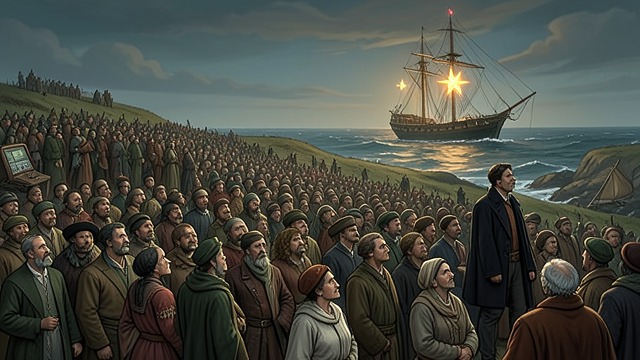 A City on the Heath from "Homunculus". The Crowd Converges A public gathering Thousands travel toward Hampstead Heath, drawn by the expected airship, Shiloh’s prophecies, and the prospect of seeing…