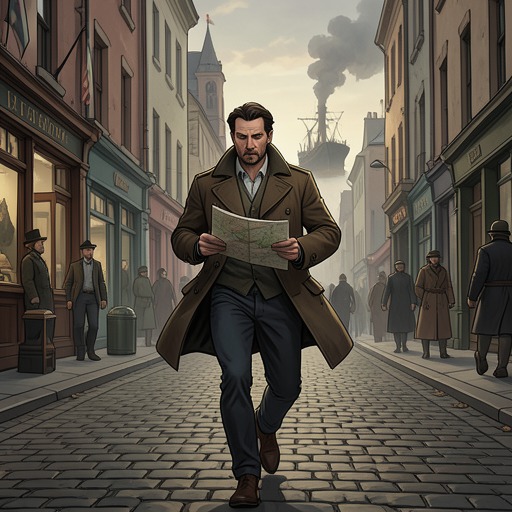 The Hunt for the Returning Dirigible from "Homunculus". Langdon St. Ives’s search for Birdlip’s craft develops into a race to reach its landing and protect the boxes it carries.