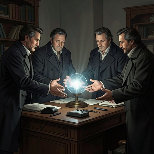 The Villains’ Competing Schemes from "Homunculus". Drake, Narbondo, Pule, and Shiloh pursue overlapping prizes, turning separate ambitions into an escalating struggle.