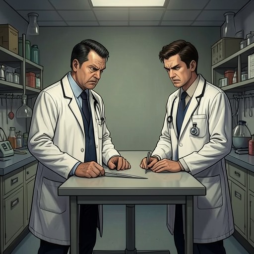 Narbondo and Pule Turn on Each Other from "Homunculus". The doctor’s exploitation of his assistant gradually breeds resentment, until Pule’s revenge attempt fails and Narbondo escapes.
