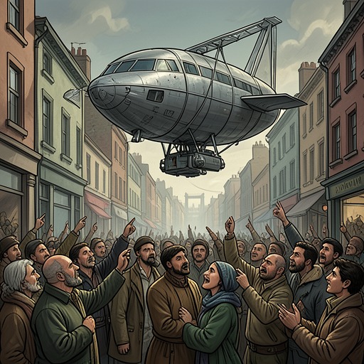 London’s Carnival of Fear from "Homunculus". Rumors of a dirigible and animated corpses turn London into a public spectacle where fear, faith, and curiosity compete.