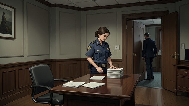 The Expert Leaves the Room from "A Killer’s Mind". The Vacuum After the Argument An empty chair Bernstein does not come to the station and does not answer his phone.