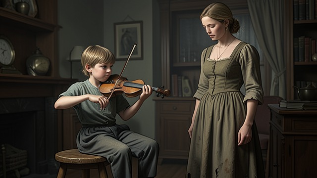 The Violin Dream from "Promise at Dawn". The Violin Dream A prodigy imagined His mother buys him a second-hand violin and brings him to a demanding teacher.