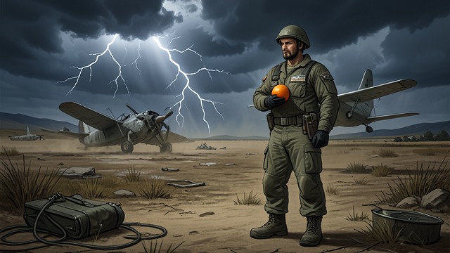 The Airman’s Disasters from "Promise at Dawn". The Airman’s Disasters Repeated crashes In Africa, storms and accidents repeatedly send the narrator back to the ground.