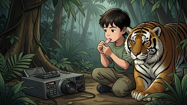 Chewing Gum as Bait from "My Father's Dragon". Appetite Redirected The offer Facing hungry Tigers, Elmer uses Chewing gum to shift their attention from eating him to chewing and planting their pieces.